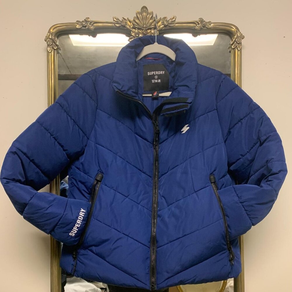 Superdry Blue Quilted Puffer Jacket